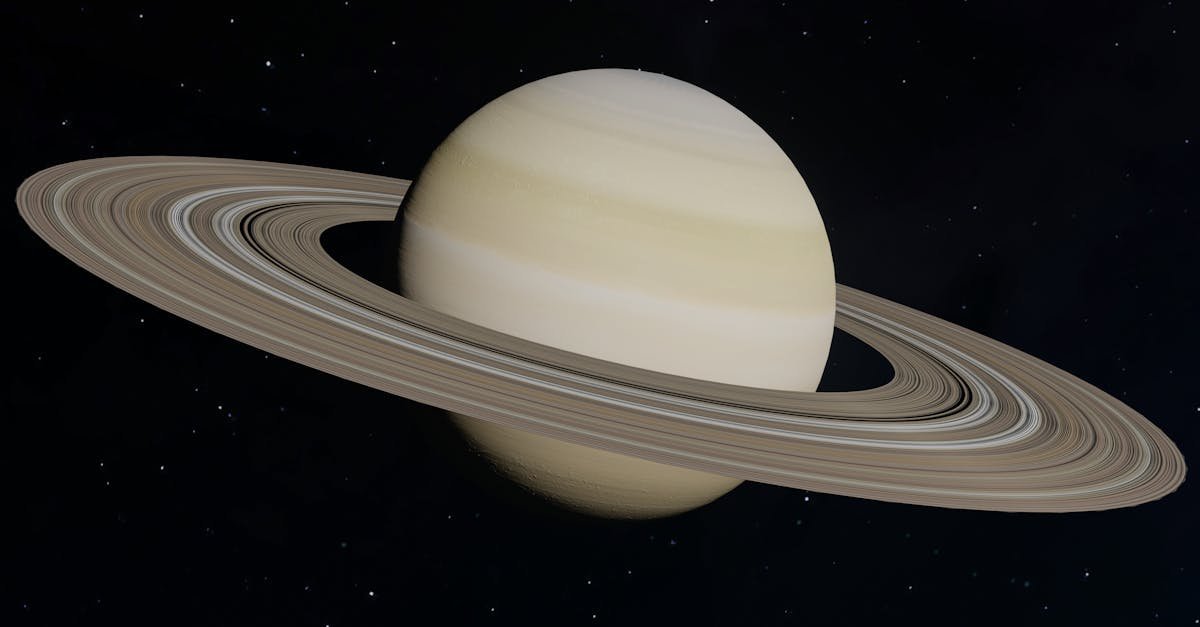 Detailed image of Saturn with rings against a starry background, showcasing its celestial beauty.